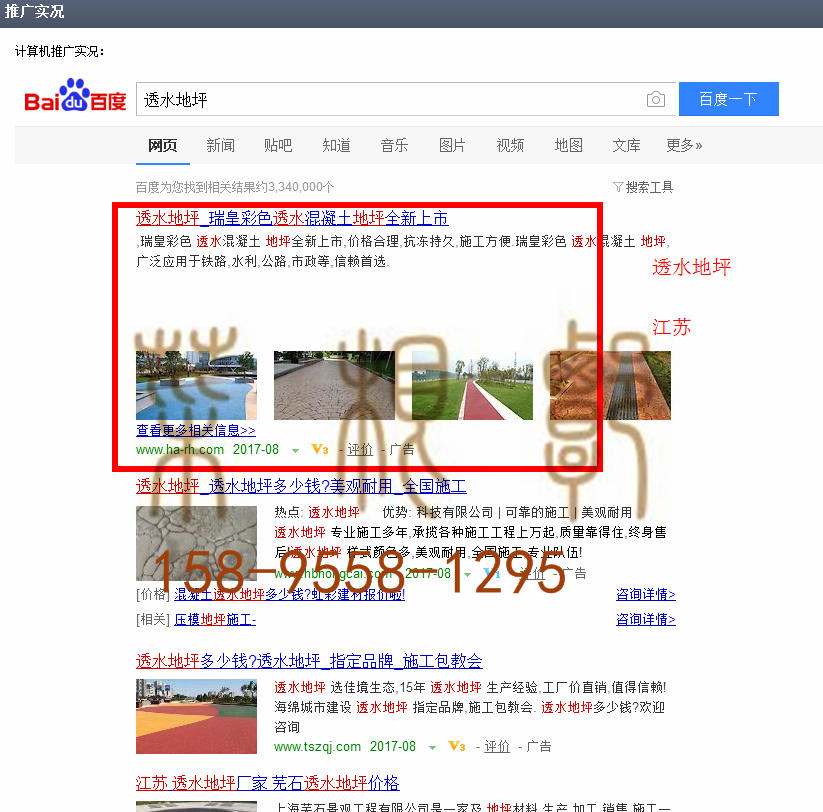 苏州竞价网站托管优化推广公司，菜根谭网络科技有限公司查询瑞皇关键词排名8月14日推广实况案例（5）