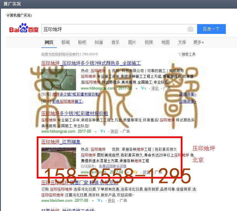苏州竞价网站托管优化推广公司，菜根谭网络科技有限公司查询瑞皇关键词排名8月28日推广实况案例（3）