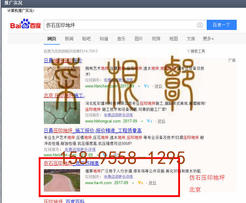 苏州竞价网站托管优化推广公司，菜根谭网络科技有限公司查询瑞皇关键词排名9月4日推广实况案例（1）