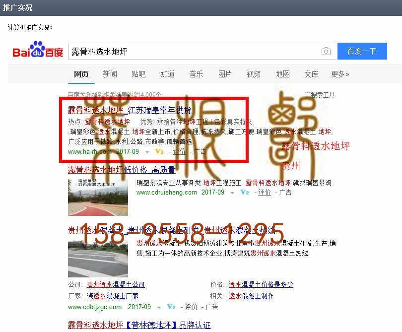 苏州竞价网站托管优化推广公司，菜根谭网络科技有限公司查询瑞皇关键词排名9月4日推广实况案例（3）