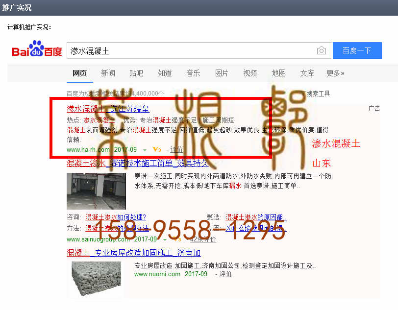 苏州竞价网站托管优化推广公司，菜根谭网络科技有限公司查询瑞皇关键词排名9月4日推广实况案例（4）